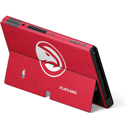 NBA Atlanta Hawks Distressed Nintendo Switch OLED (2021) Skin