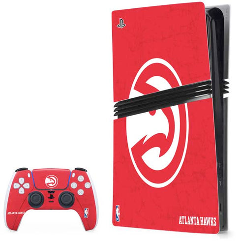 NBA Atlanta Hawks Distressed PS5 Pro Bundle Skin