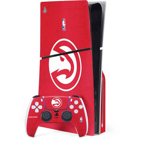 NBA Atlanta Hawks Distressed PS5 Slim Disk Bundle Skin