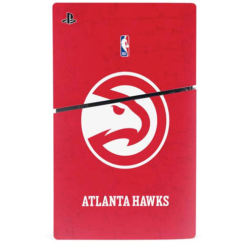 NBA Atlanta Hawks Distressed PS5 Slim Disk Console Skin
