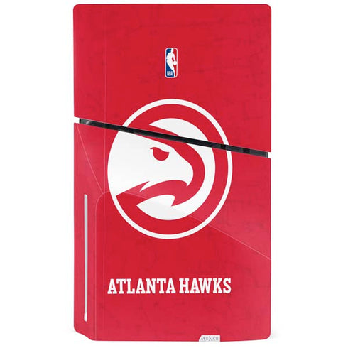 NBA Atlanta Hawks Distressed PS5 Slim Disk Console Skin