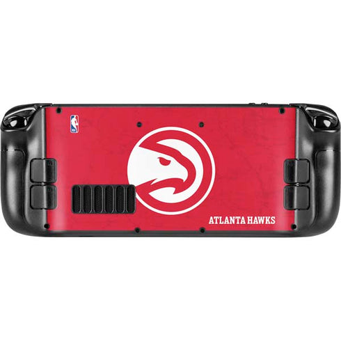 NBA Atlanta Hawks Distressed Steam Deck Handheld Gaming Computer OLED Skin