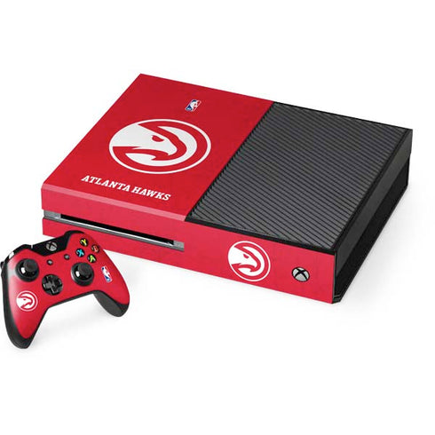 NBA Atlanta Hawks Distressed Xbox One Console and Controller Bundle Skin