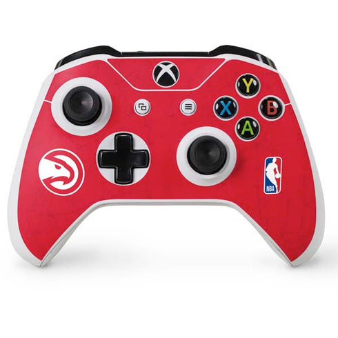 NBA Atlanta Hawks Distressed Xbox One S Console and Controller Bundle Skin