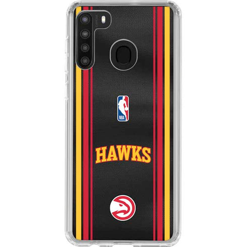 NBA Atlanta Hawks Jersey Galaxy A21 Clear Case