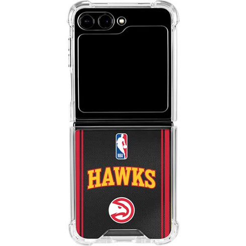 NBA Atlanta Hawks Jersey Galaxy Z Flip6 Clear Case