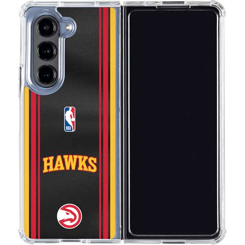 NBA Atlanta Hawks Jersey Galaxy Z Fold5 5G Clear Case