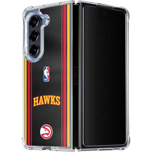 NBA Atlanta Hawks Jersey Galaxy Z Fold5 5G Clear Case