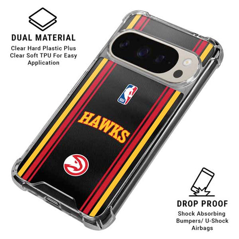 NBA Atlanta Hawks Jersey Google Pixel 9 Pro XL Clear Case