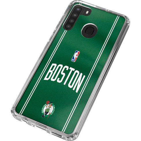 NBA Boston Celtics Jersey Galaxy A21 Clear Case