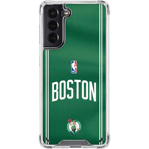 NBA Boston Celtics Jersey Galaxy S21 5G Clear Case