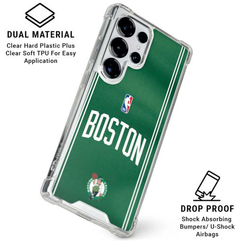 NBA Boston Celtics Jersey Galaxy S25 Ultra Clear Case