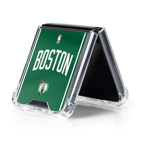 NBA Boston Celtics Jersey Galaxy Z Flip5 5G Clear Case