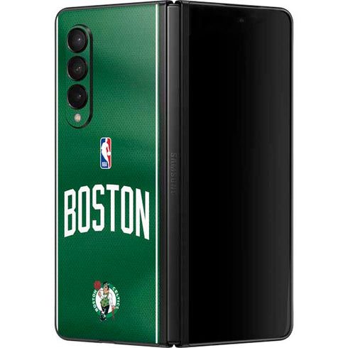 NBA Boston Celtics Jersey Galaxy Z Fold3 5G Skin