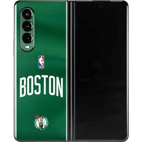 NBA Boston Celtics Jersey Galaxy Z Fold3 5G Skin
