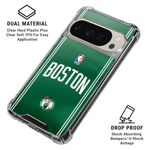 NBA Boston Celtics Jersey Google Pixel 9 Pro XL Clear Case
