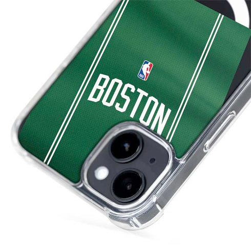 NBA Boston Celtics Jersey iPhone 15 Plus MagSafe Case