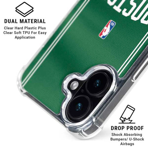 NBA Boston Celtics Jersey iPhone 16 Clear Case