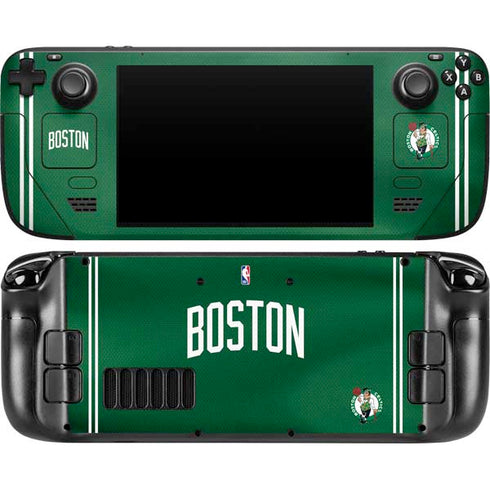 NBA Boston Celtics Jersey Steam Deck Handheld Gaming Computer OLED Skin