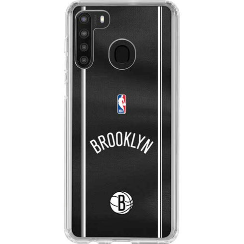 NBA Brooklyn Nets Jersey Galaxy A21 Clear Case