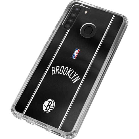 NBA Brooklyn Nets Jersey Galaxy A21 Clear Case