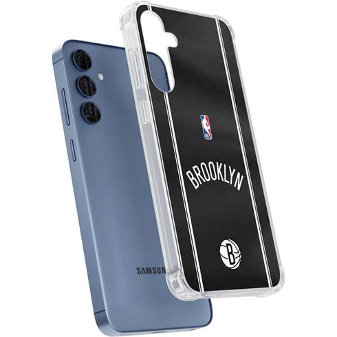 NBA Brooklyn Nets Jersey Galaxy A35 5G Clear Case