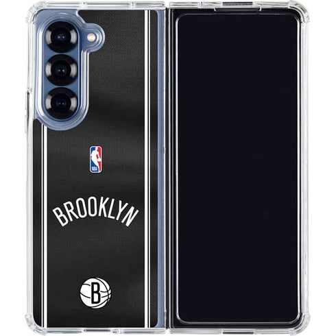 NBA Brooklyn Nets Jersey Galaxy Z Fold6 Clear Case