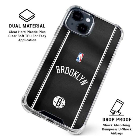 NBA Brooklyn Nets Jersey iPhone 14 Plus Clear Case