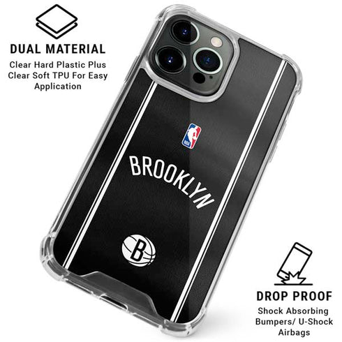 NBA Brooklyn Nets Jersey iPhone 15 Pro Clear Case