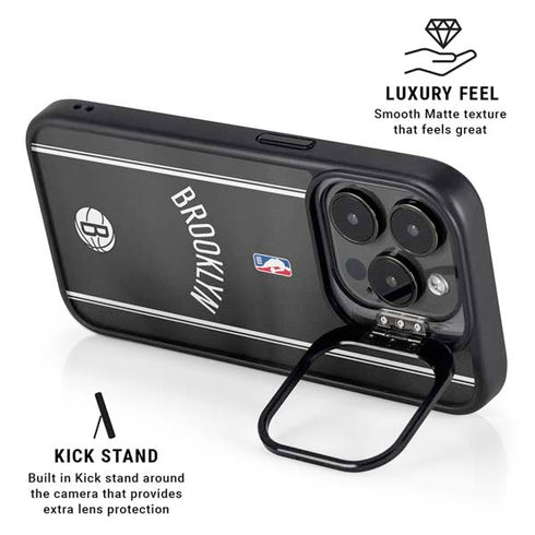 NBA Brooklyn Nets Jersey iPhone 16 Pro Max Kickstand Case