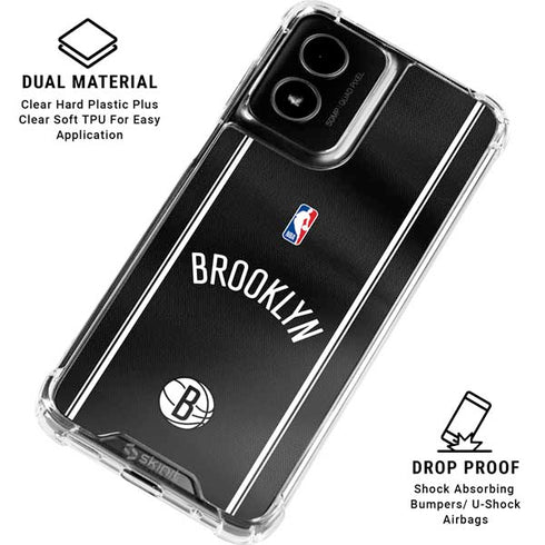 NBA Brooklyn Nets Jersey Moto G Power 5G (2024) Clear Case