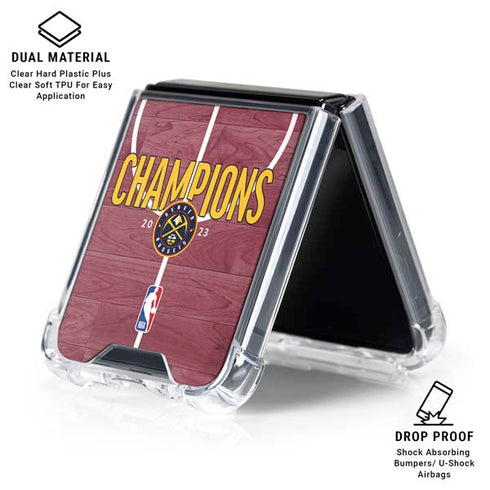 NBA Champions 2023: Denver Nuggets Galaxy Z Flip6 Clear Case