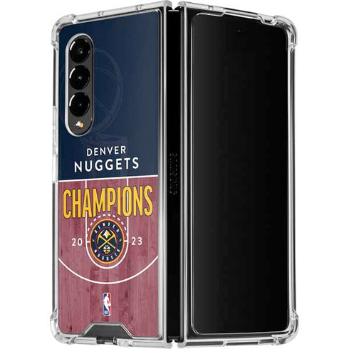 NBA Champions 2023: Denver Nuggets Galaxy Z Fold4 5G Clear Case