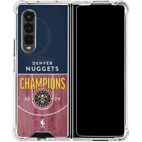 NBA Champions 2023: Denver Nuggets Galaxy Z Fold4 5G Clear Case