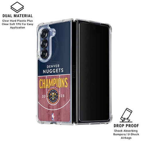 NBA Champions 2023: Denver Nuggets Galaxy Z Fold6 Clear Case