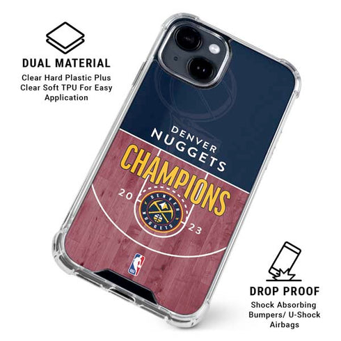 NBA Champions 2023: Denver Nuggets iPhone 14 Plus Clear Case