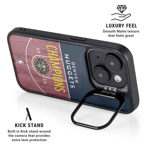 NBA Champions 2023: Denver Nuggets iPhone 15 Plus Kickstand Case