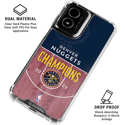 NBA Champions 2023: Denver Nuggets Moto G Power 5G (2024) Clear Case