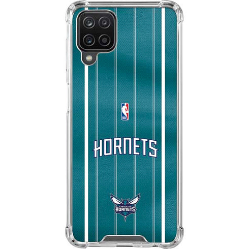 NBA Charlotte Hornets Jersey Galaxy A12 Clear Case