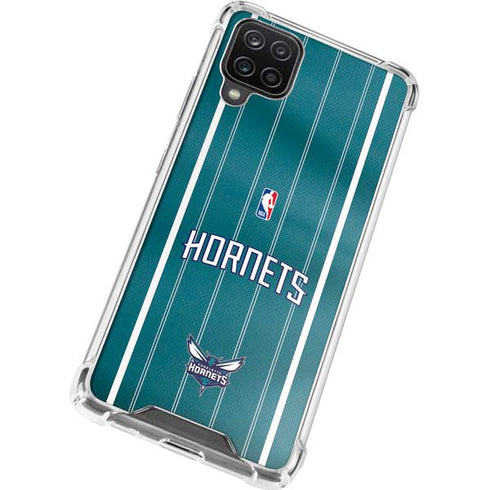 NBA Charlotte Hornets Jersey Galaxy A12 Clear Case