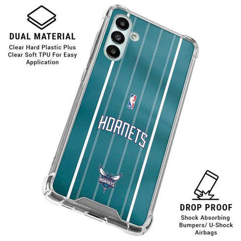 NBA Charlotte Hornets Jersey Galaxy A13 5G Clear Case