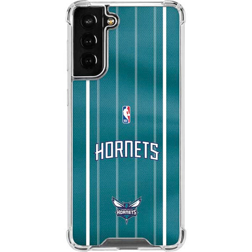 NBA Charlotte Hornets Jersey Galaxy S21 FE Clear Case