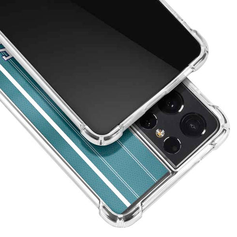 NBA Charlotte Hornets Jersey Galaxy S21 Ultra 5G Clear Case