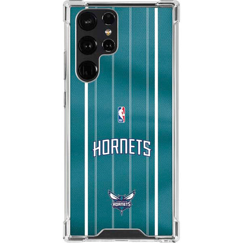NBA Charlotte Hornets Jersey Galaxy S22 Ultra Clear Case