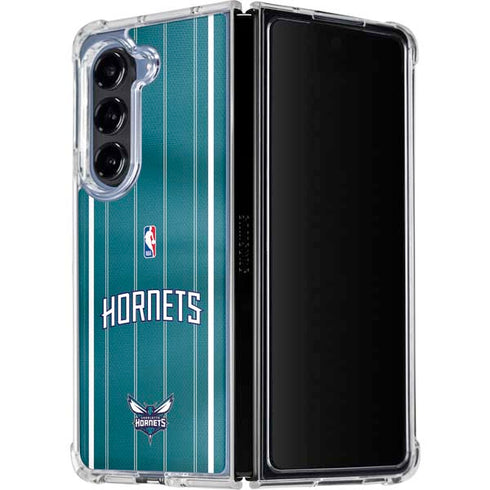 NBA Charlotte Hornets Jersey Galaxy Z Fold5 5G Clear Case