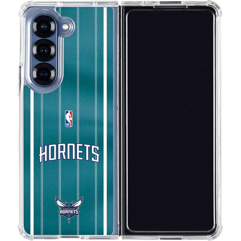 NBA Charlotte Hornets Jersey Galaxy Z Fold6 Clear Case