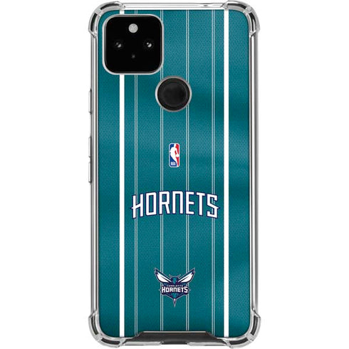 NBA Charlotte Hornets Jersey Google Pixel 4a 5G Clear Case