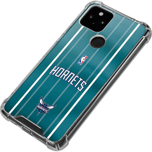 NBA Charlotte Hornets Jersey Google Pixel 5a 5G Clear Case