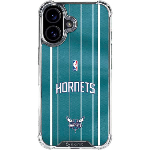 NBA Charlotte Hornets Jersey iPhone 16 Plus Clear Case