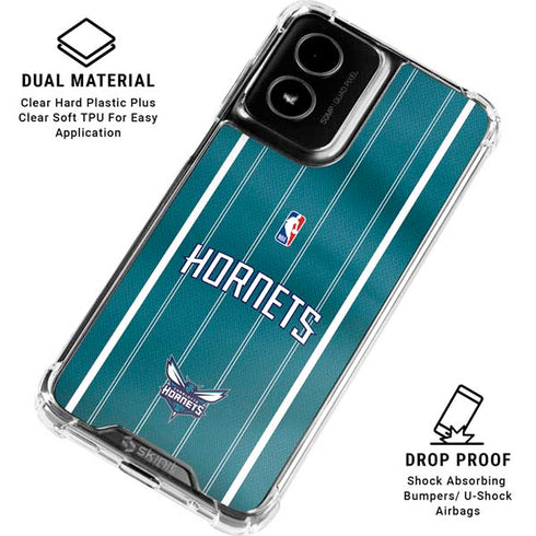 NBA Charlotte Hornets Jersey Moto G Power 5G (2024) Clear Case